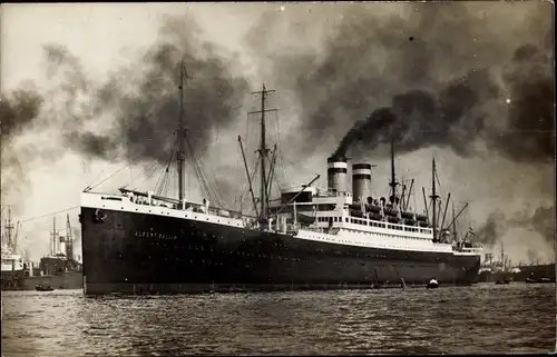 Foto Ak Dampfschiff Albert Ballin, HAPAG, Dampfer