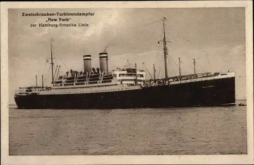 Ak Dampfer New York, HAPAG