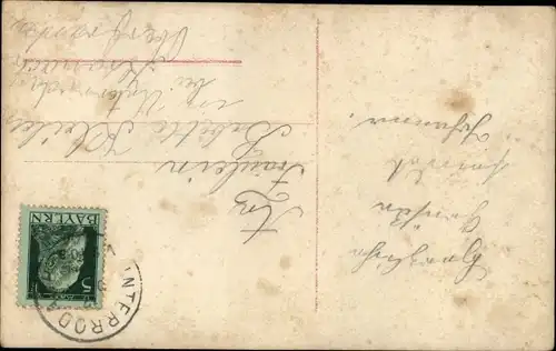 Ak Winter 1910, Frau mit Hut, Federn