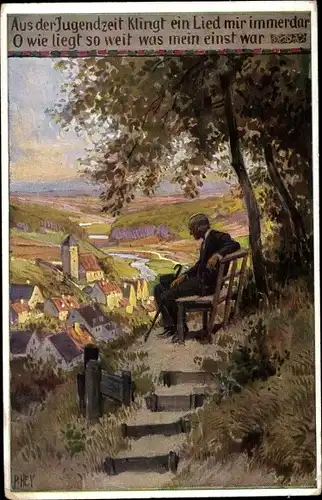Lied Ak Hey, Paul, Volksliederkarte Nr. 69, Aus der Jugendzeit