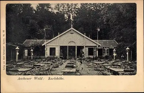 Ak Aachen in Nordrhein Westfalen, Karlshöhe, Terrasse