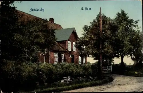 Ak Brodersby in Schleswig Holstein, Haus von H. Haar