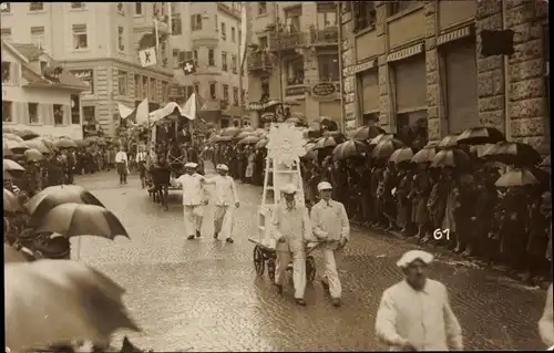 Foto Ak Sankt Gallen Stadt Schweiz, Festzug, Innungswagen