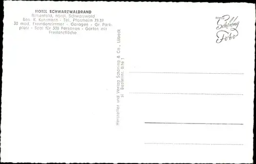 Ak Birkenfeld in Württemberg, Hotel Schwarzwaldrand
