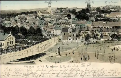 Ak Auerbach im Vogtland, Gesamtansicht