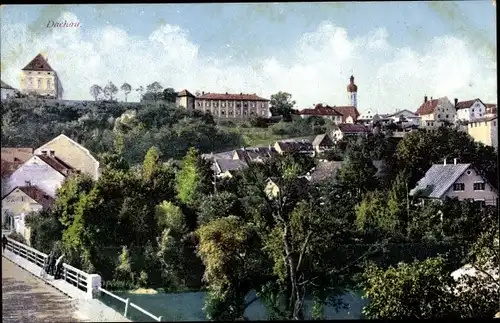 Ak Dachau in Oberbayern, Blick auf de Ort