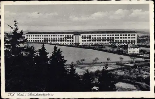 Ak Hof an der Saale Oberfranken Bayern, Stadtkrankenhaus