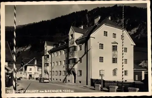 Ak Brenner Tirol Österreich, Deutsches Zollamt, Schranke