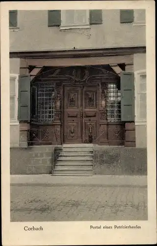 Ak Korbach in Hessen, Portal eines Patrizierhauses