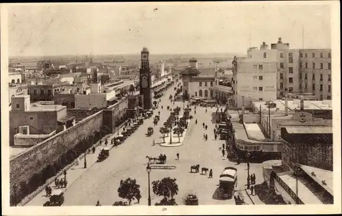Ak Casablanca Marokko, Vue Generale de la Place de France