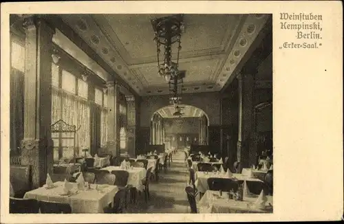 Ak Berlin, Weinstuben Kempinski, Erker Saal, Innenansicht