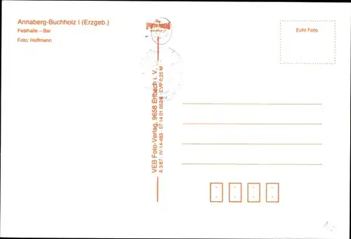 Ak Annaberg Buchholz im Erzgebirge, Festhalle, Bar