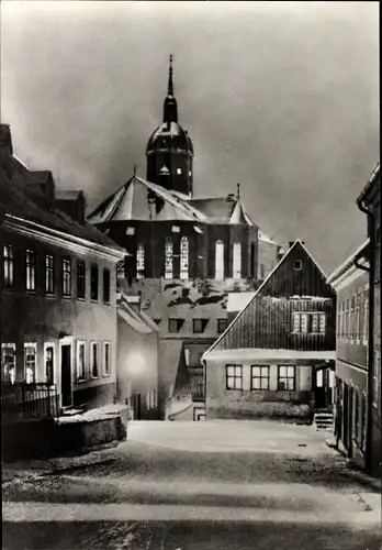 Ak Annaberg Buchholz im Erzgebirge,  St. Annenkirche im Winter