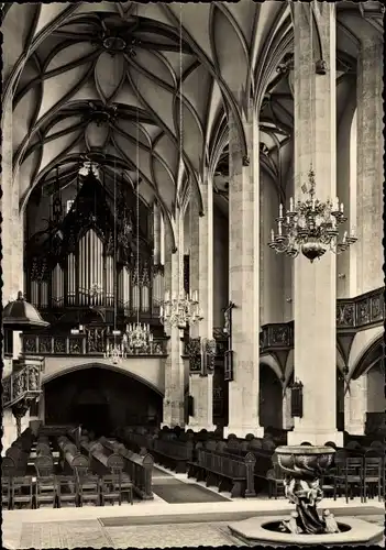 Ak Annaberg Buchholz im Erzgebirge, St. Annenkirche, Blick zur Orgel