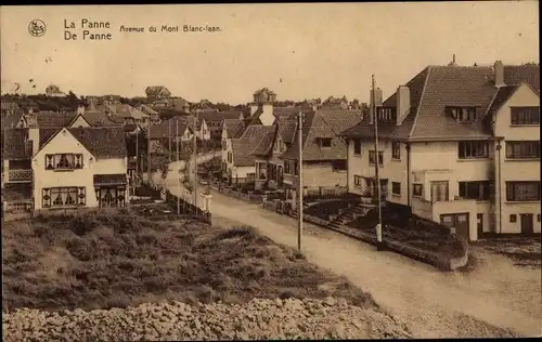 Ak La Panne De Panne Westflandern, Avenue du Mont Blanc-laan