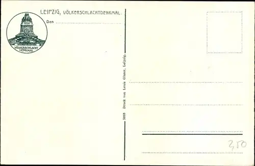 Ak Leipzig, Völkerschlachtdenkmal aus der Vogelschau