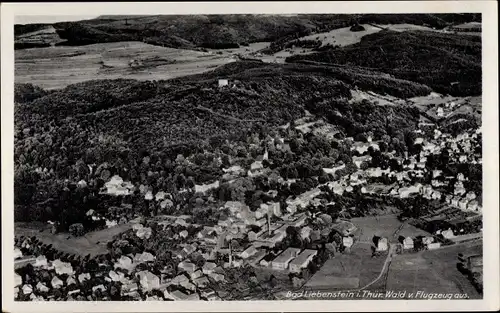 Ak Bad Liebenstein im Wartburgkreis, Fliegeraufnahme, Stadtpanorama