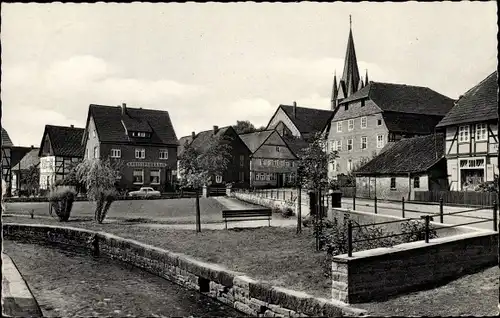 Ak Bodenfelde an der Weser, Reiherbachplatz