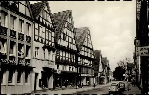 Ak Hessisch Oldendorf, Straßenpartie, Bank, Bäckerei