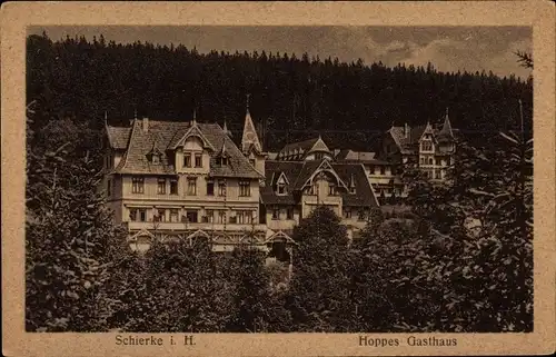 Ak Schierke Wernigerode am Harz, Hoppes Gasthaus