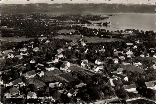 Ak Nonnenhorn am Bodensee, Panorama mit Wasserburger Bucht