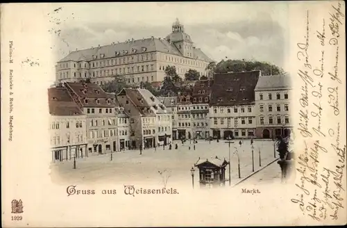 Ak Weißenfels an der Saale, Marktplatz