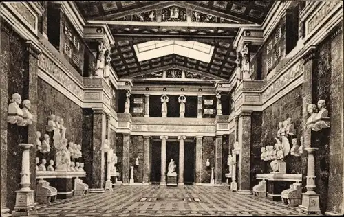 Ak Donaustauf in der Oberpfalz, Walhalla bei Regensburg, Innenansicht