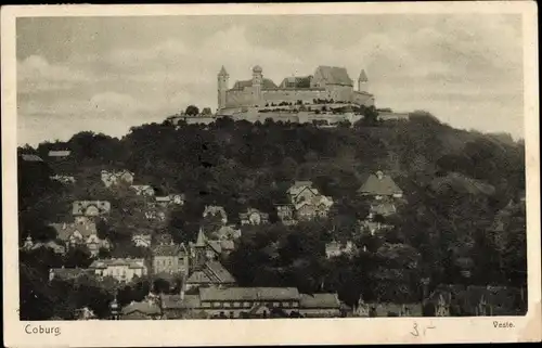 Ak Coburg in Oberfranken, Veste, Teilansicht