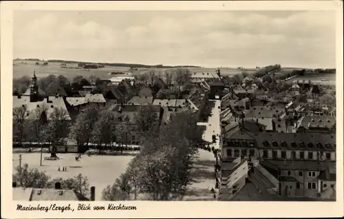 Ak Marienberg im Erzgebirge Sachsen, Blick vom Kirchturm