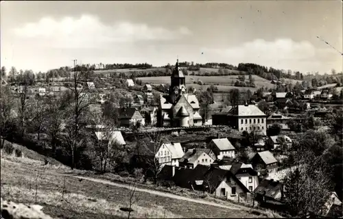Ak Wiesa Thermalbad Wiesenbad Erzgebirge, Teilansicht, Kirche