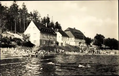 Ak Brüderwiese Deutscheinsiedel im Erzgebirge, Freibad