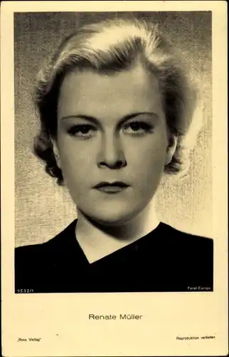 Ak Schauspielerin Renate Müller, Portrait