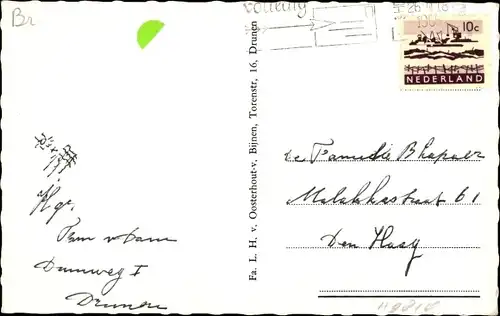 Ak Drunen Nordbrabant, Parallelweg, Windmühle, Kasteel