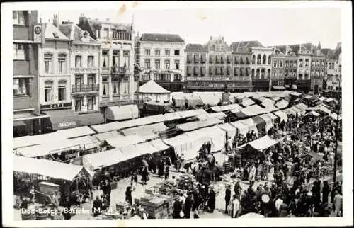 Ak 's Hertogenbosch Den Bosch Nordbrabant Niederlande, Bossche Markt, Marktstände