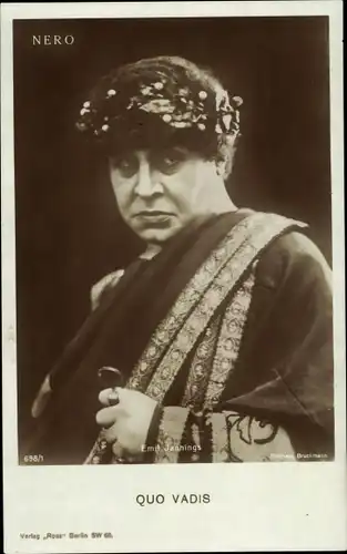 Ak Schauspieler Emil Jannings, Nero, Quo Vadis, Portrait