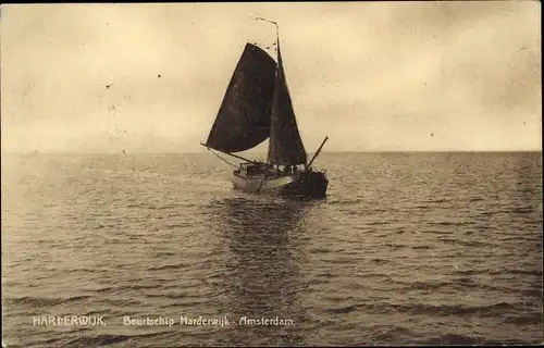 Ak Harderwijk Gelderland, Bourtschip Harderwijk Amsterdam