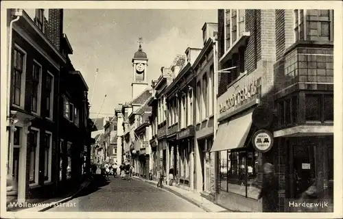 Ak Harderwijk Gelderland, Wolleweversstraat, Straßenpartie, Geschäfte