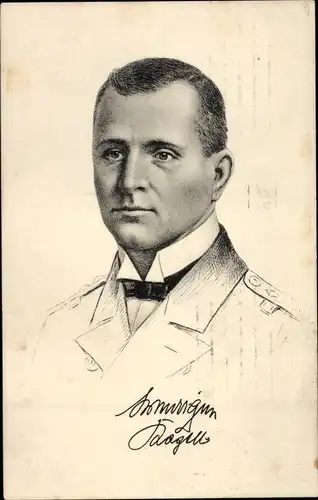 Ak Otto Weddigen, Marineoffizier, Kapitänleutnant, Portrait