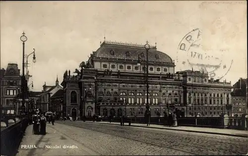 Ak Praha Prag Tschechien, Narodni divadlo