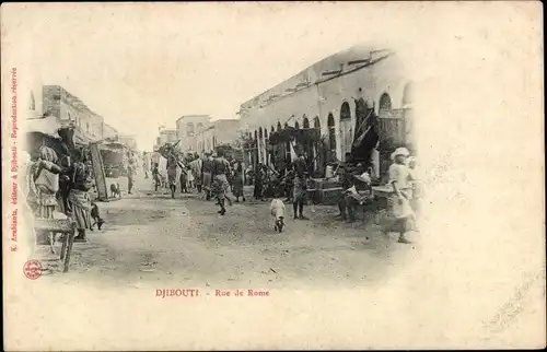 Ak Djibouti Dschibuti, Rue de Rome