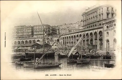 Ak Algier Alger Algerien, Quai du Nord, Hafen