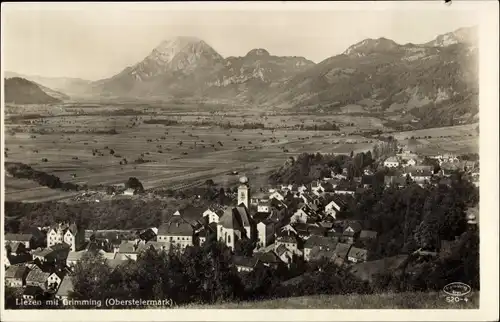 Ak Liezen Steiermark, Totalansicht mit Grimming