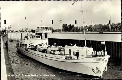 Ak Maasbracht Limburg Niederlande, Prinses Beatrix in Nieuw Sluis, Schiff