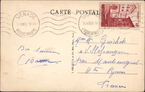 Ak Monaco, Cour d'Honneur, Palais du Prince