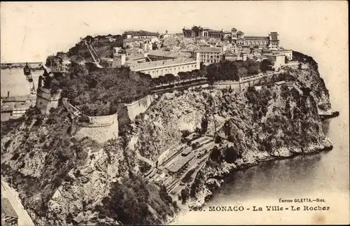 Ak Monaco, La Ville, le Rocher