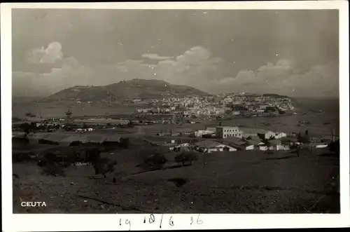 Ak Ceuta Spanien, Gesamtansicht