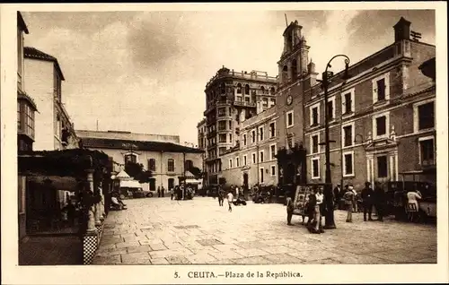 Ak Ceuta Spanien, Plaza de la Republica