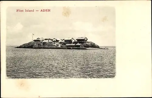 Ak Aden Jemen, Flint Island, overall view, Gulf of Aden