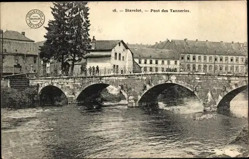Ak Stavelot Wallonien Lüttich, Pont des Tanneries