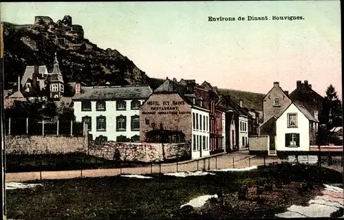 Ak Dinant Namur, Bouvignes, Hotel des Bains, Häuser